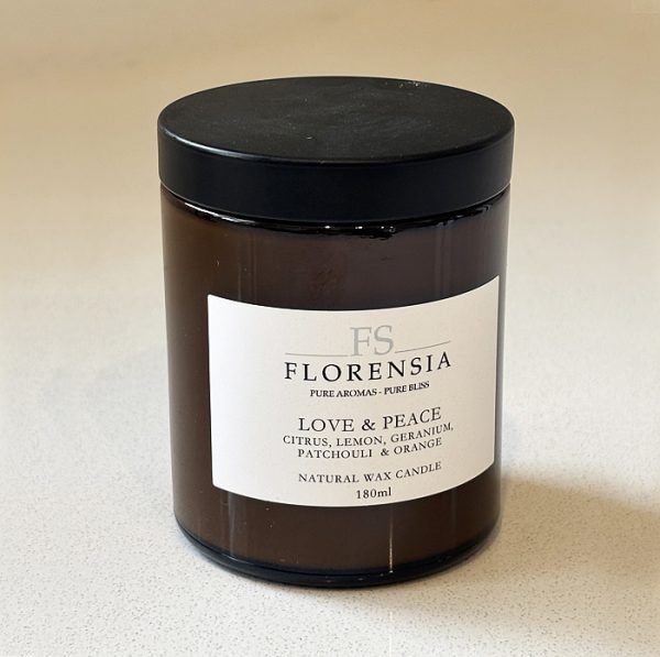 LOVE AND PEACE - Natural Wax Candle - Image 2